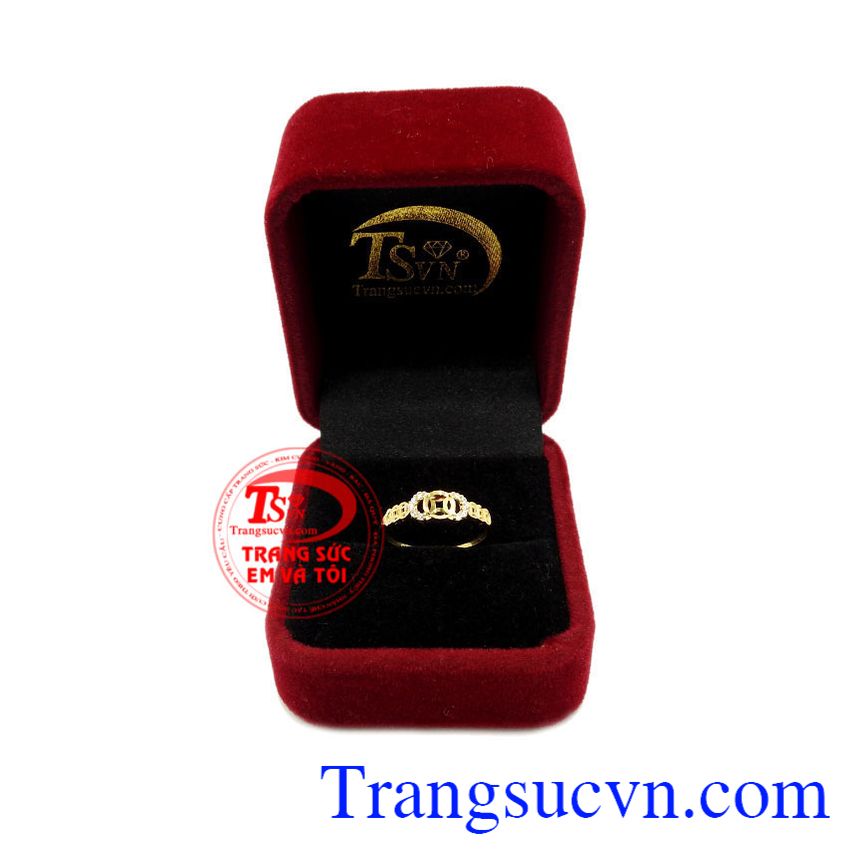 Nhẫn kim tiền may mắn vàng 10k, Nhẫn nữ vàng