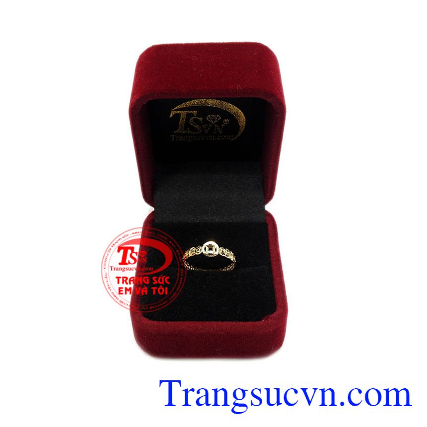 Nhẫn kim tiền tài lộc vàng 10k, Nhẫn nữ vàng