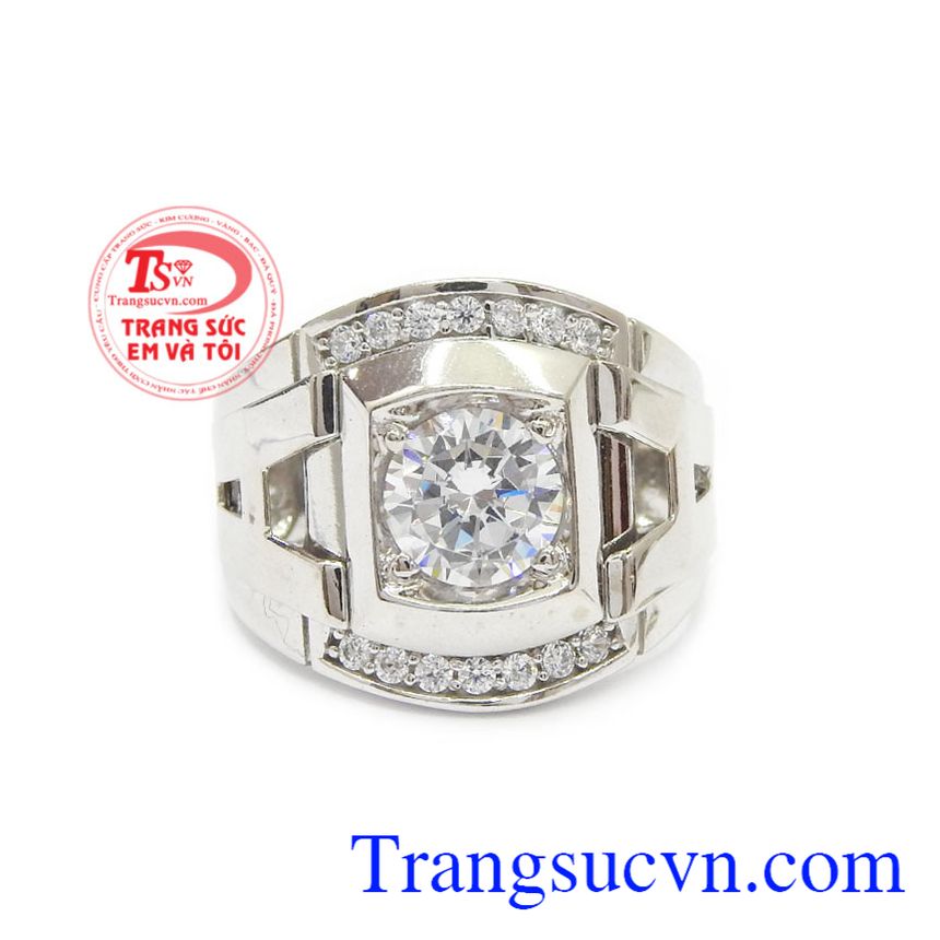 Nhẫn nam phong cách Korea, Nhẫn Vàng Trắng Nam