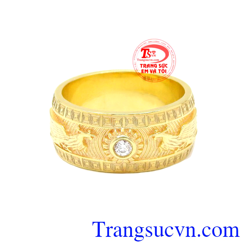 Nhẫn nam phượng hoàng 10k, Nhẫn nam vàng tây