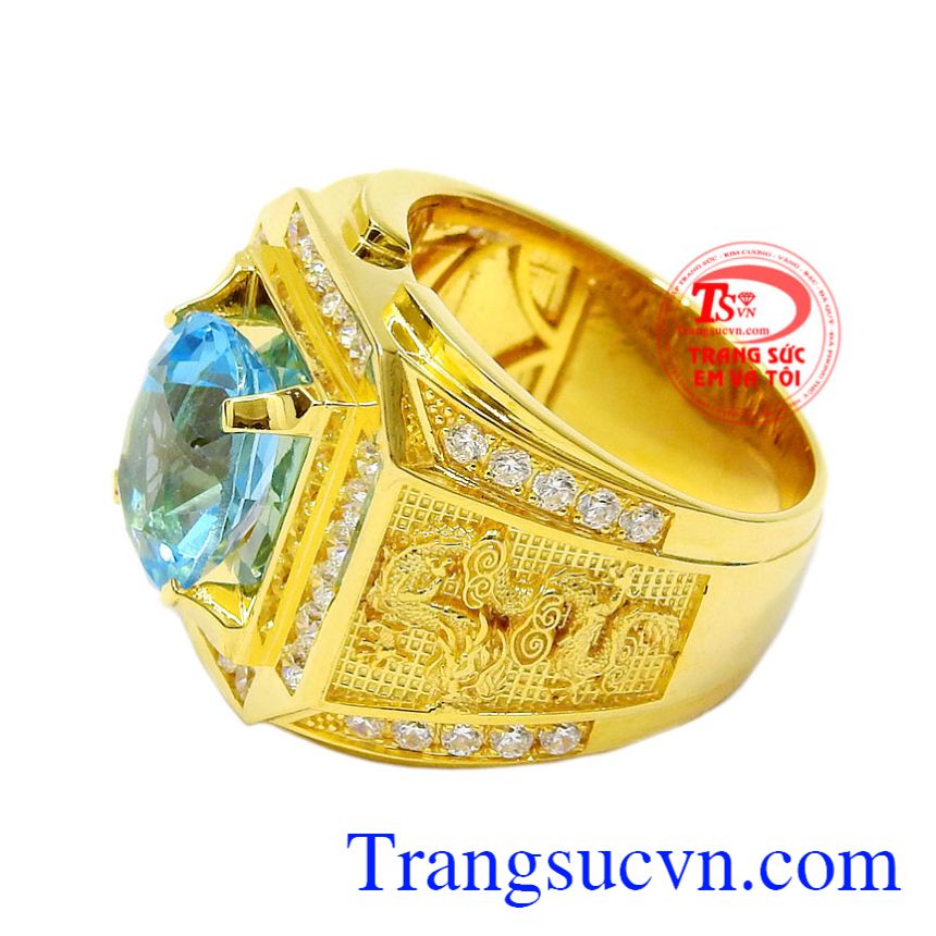 Nhẫn nam Topaz rồng phượng, Nhẫn nam Topaz Nhẫn nam Topaz rồng phượng, Nhẫn nam Topaz