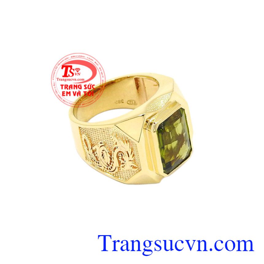 Nhẫn nam vàng Peridot chất lượng, Nhẫn nam peridot Nhẫn nam vàng Peridot chất lượng, Nhẫn nam peridot