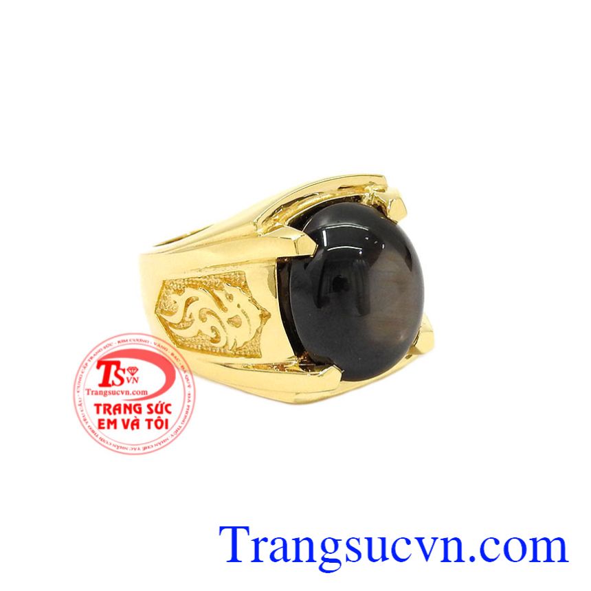 Nhẫn nam vàng Sapphire sao độc đáo, Nhẫn nam sapphire Nhẫn nam vàng Sapphire sao độc đáo, Nhẫn nam sapphire