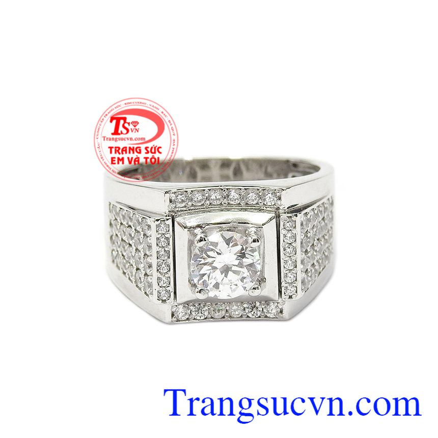 Nhẫn nam vàng trắng bản lĩnh, Nhẫn vàng trắng nam Nhẫn nam vàng trắng bản lĩnh, Nhẫn vàng trắng nam