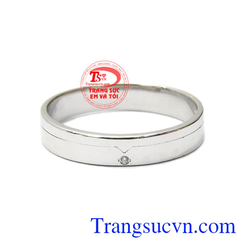 Nhẫn nam vàng trắng phú quý, Nhẫn nam vàng trắng Nhẫn nam vàng trắng phú quý, Nhẫn nam vàng trắng