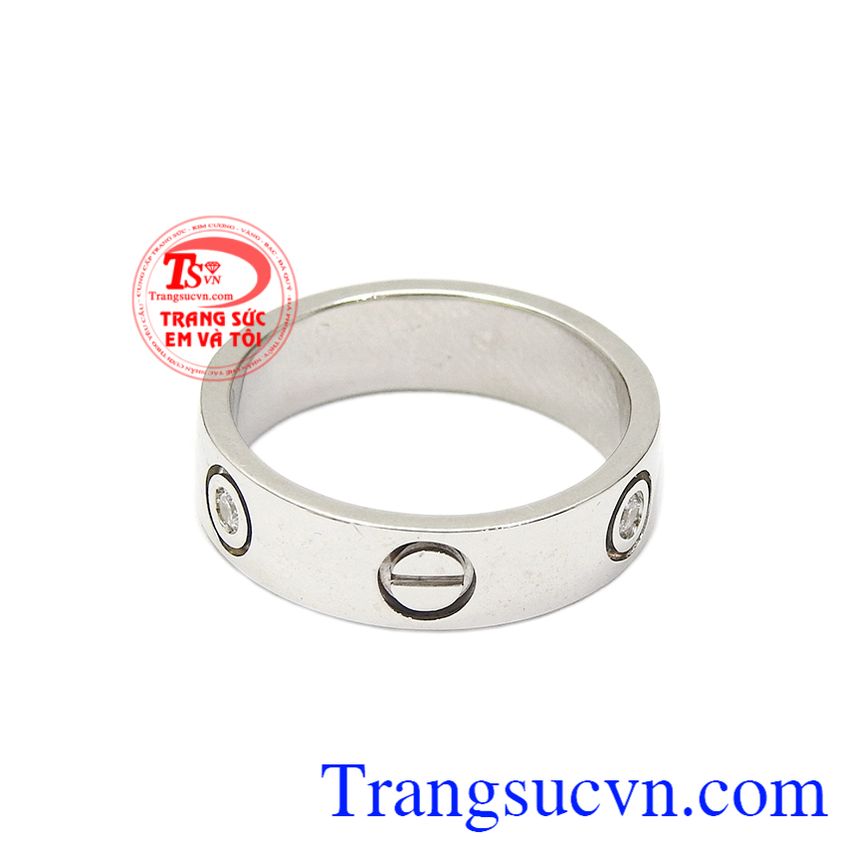 Nhẫn nữ catier cá tính, Nhẫn nữ vàng trắng