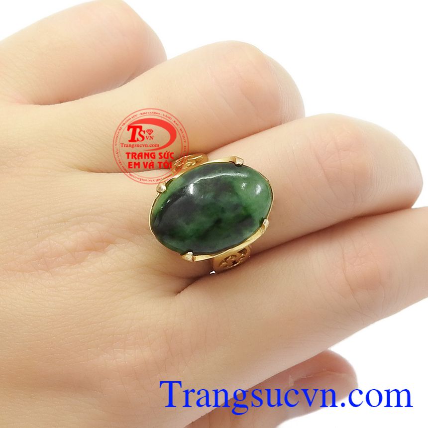 Nhẫn nữ Jadeite vàng 14k,Nhẫn nữ vàng Jadeite,Nhẫn nữ đẹp