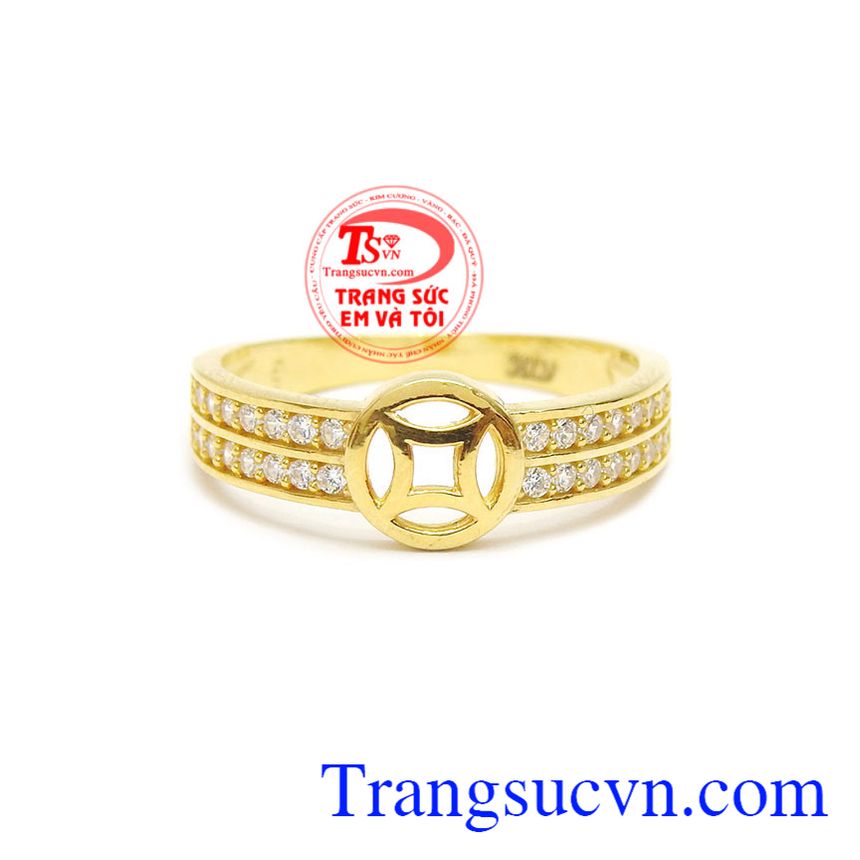 Nhẫn nữ mặt kim tiền, Nhẫn Nữ vàng tây,  Nhẫn Nữ Vàng