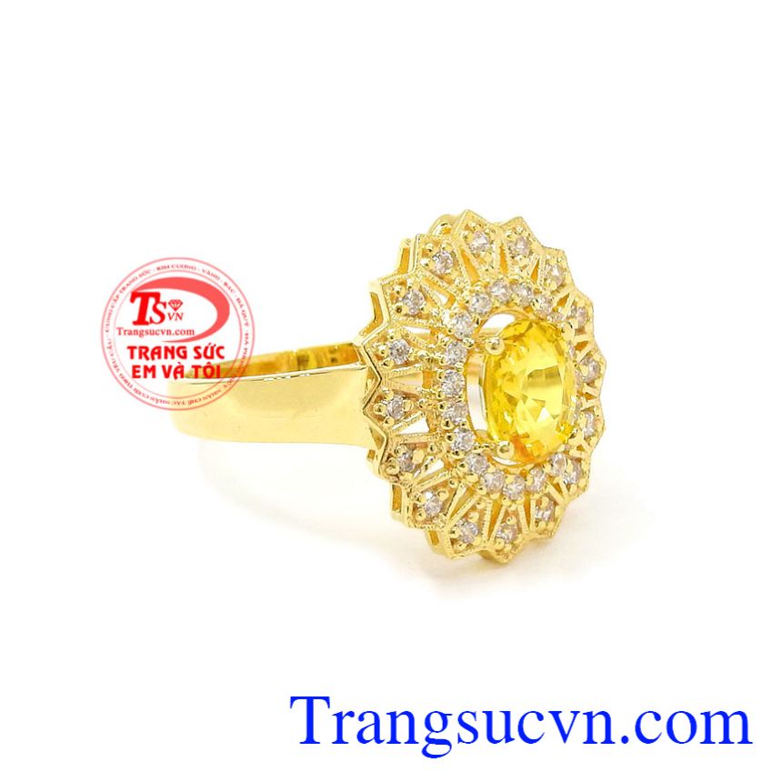 Nhẫn nữ Sapphire vàng sang trọng, Nhẫn nữ sapphire Nhẫn nữ Sapphire vàng sang trọng, Nhẫn nữ sapphire