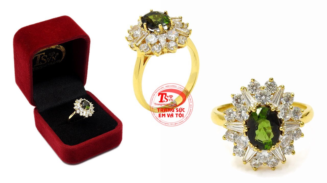 Nhẫn nữ tourmaline Nhẫn nữ tourmaline
