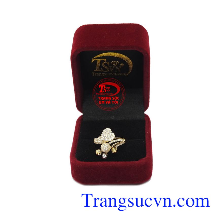 Nhẫn nữ vàng 10k độc đáo,Nhẫn nữ vàng tây