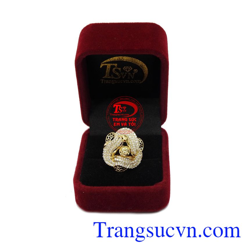 Nhẫn nữ vàng 10k trang nhã,Nhẫn nữ vàng