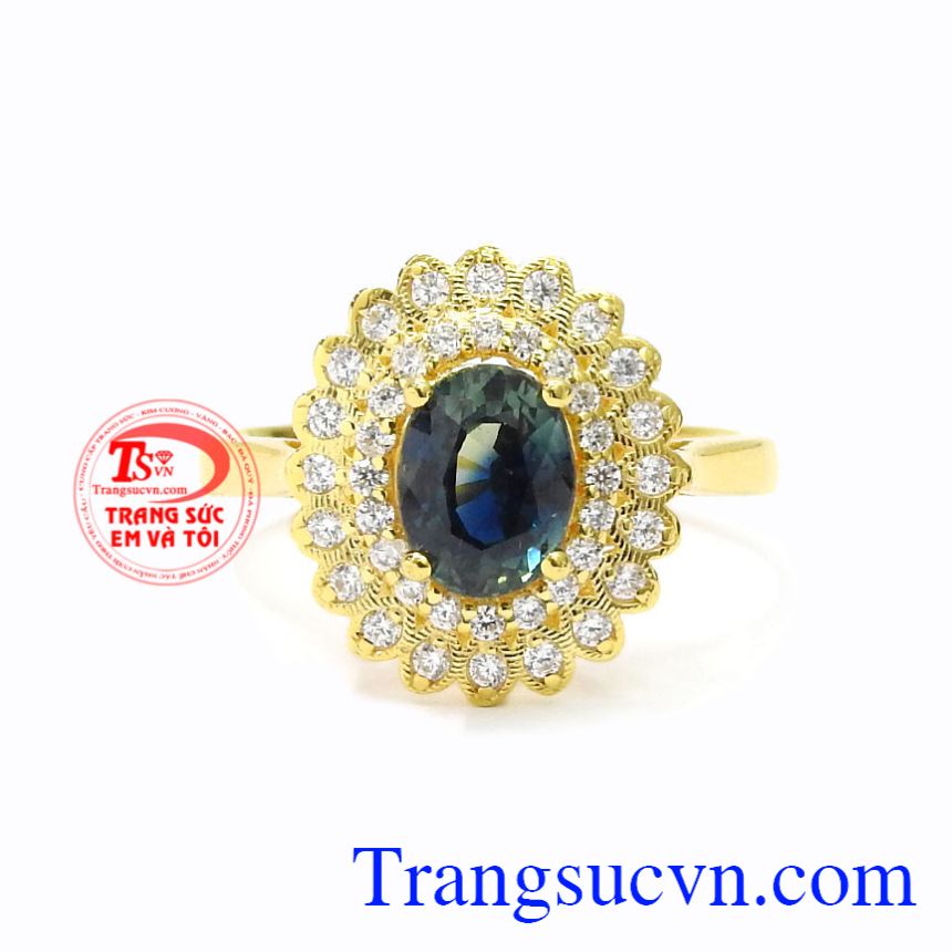 Nhẫn nữ vàng sapphire duyên dáng, Nhẫn nữ Sapphire Nhẫn nữ vàng sapphire duyên dáng, Nhẫn nữ Sapphire