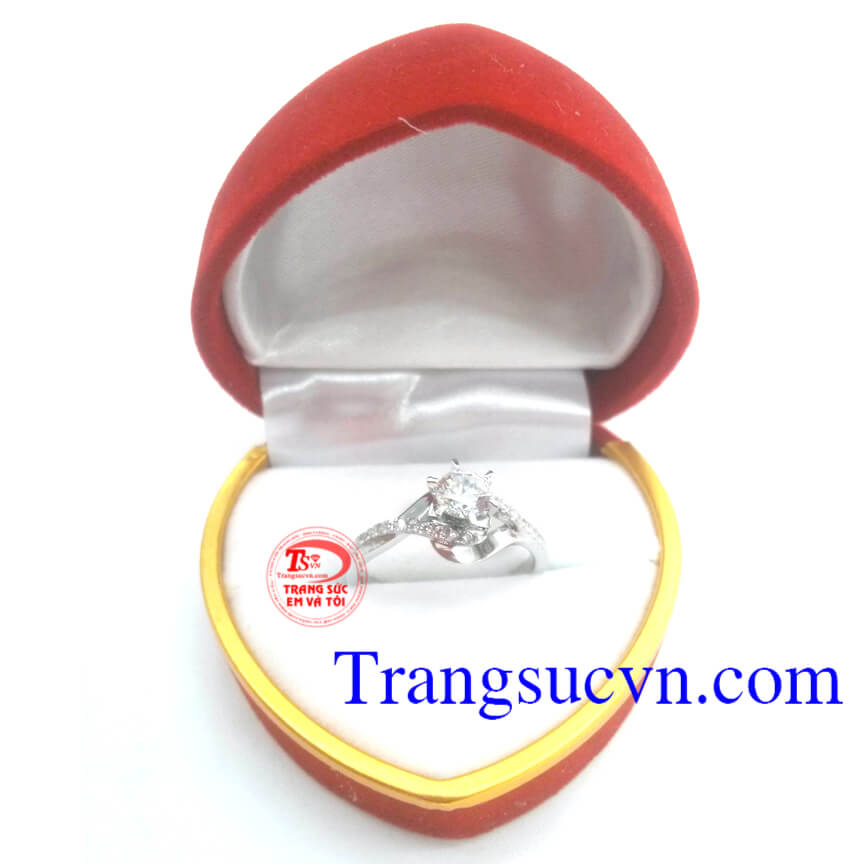 Nhẫn nữ vàng trắng 18k, Nhẫn nữ vàng trắng Nhẫn nữ vàng trắng 18k, Nhẫn nữ vàng trắng