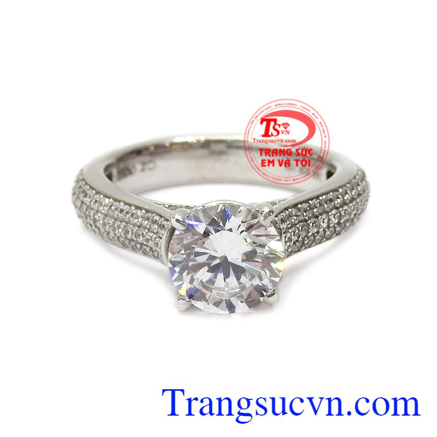 Nhẫn nữ vàng trắng thanh thoát, Nhẫn nữ vàng trắng Nhẫn nữ vàng trắng thanh thoát, Nhẫn nữ vàng trắng