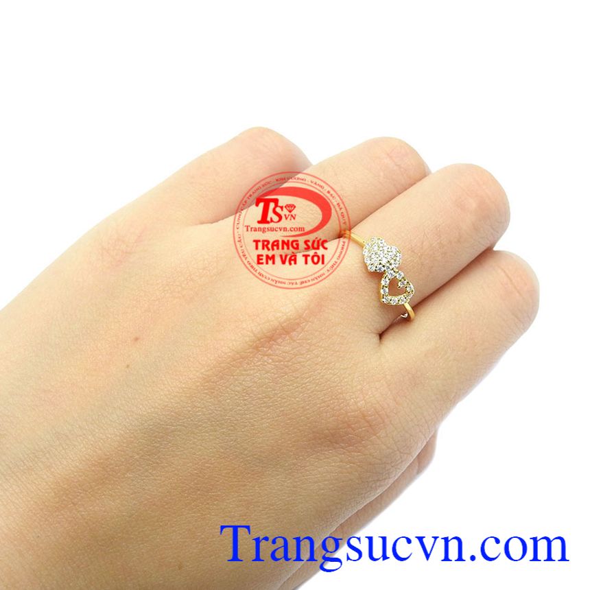 Nhẫn vàng trái tim đôi, Nhẫn nữ vàng