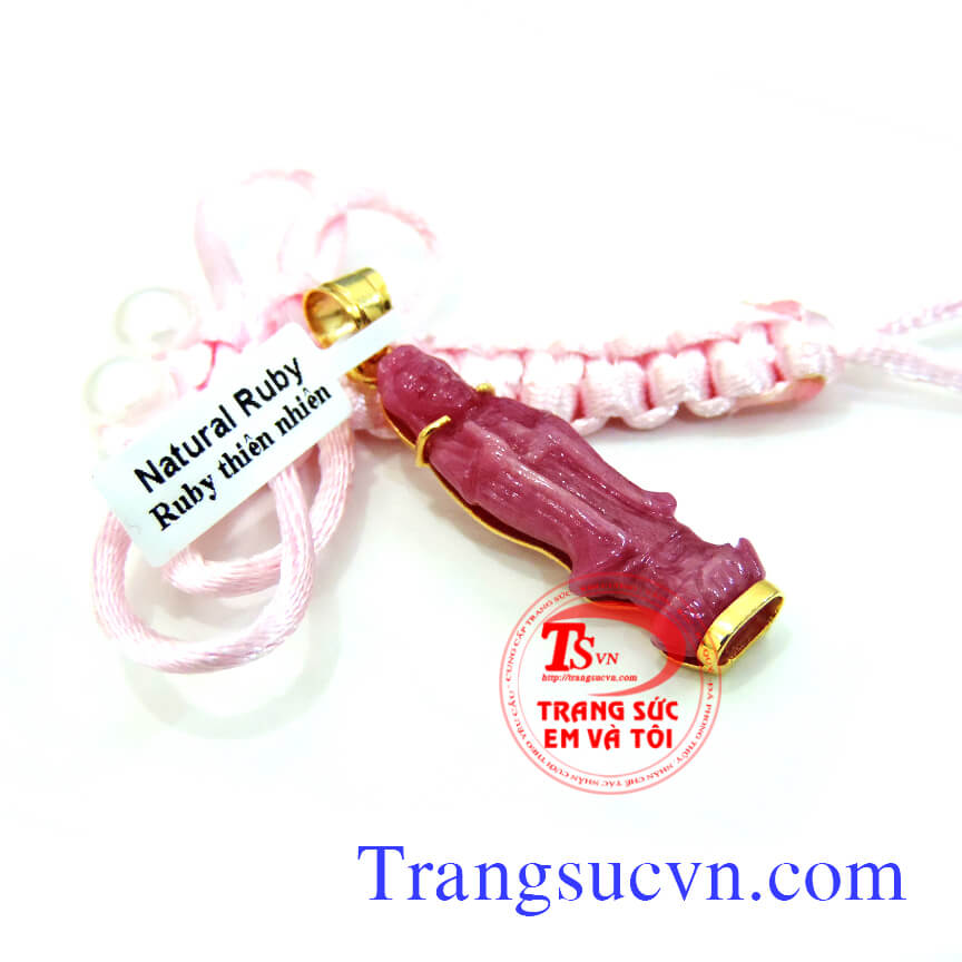 Phật quan âm ruby đỏ, Mặt Phật bọc vàng