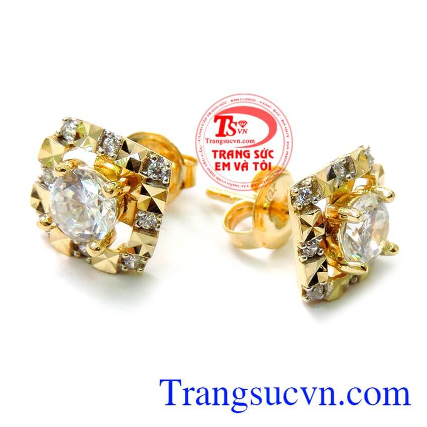 Trái bông tình yêu, Hoa tai vàng 18k Trái bông tình yêu, Hoa tai vàng 18k