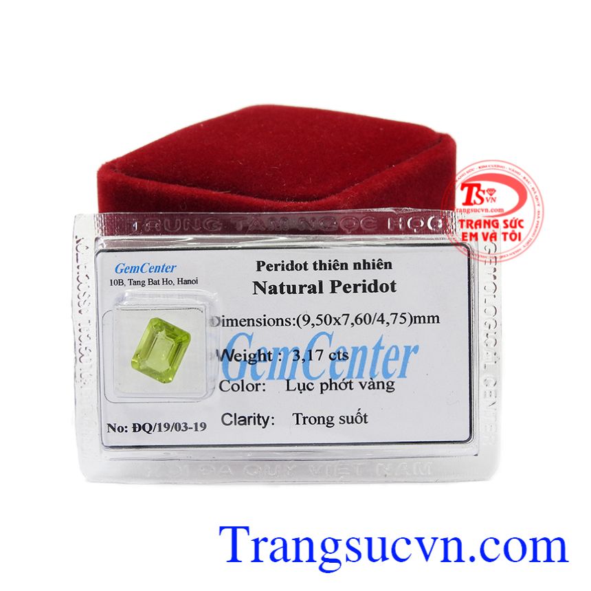 Viên Peridot ép vỉ may mắn, Đá Peridot