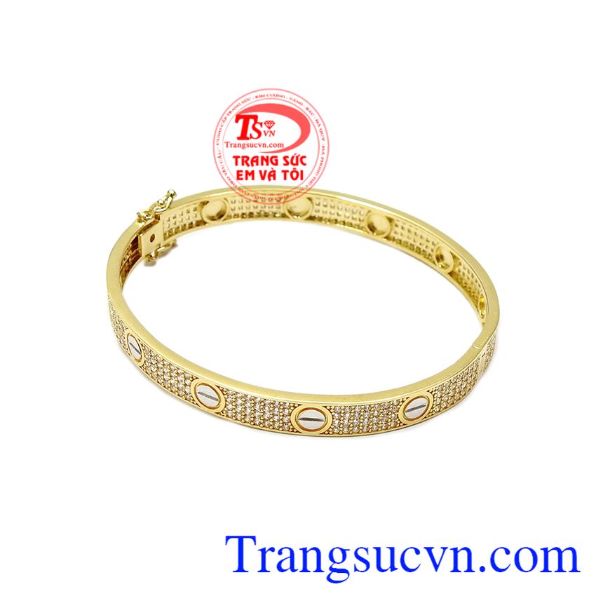 Vòng catier sang trọng, Vòng tay vàng 18k
