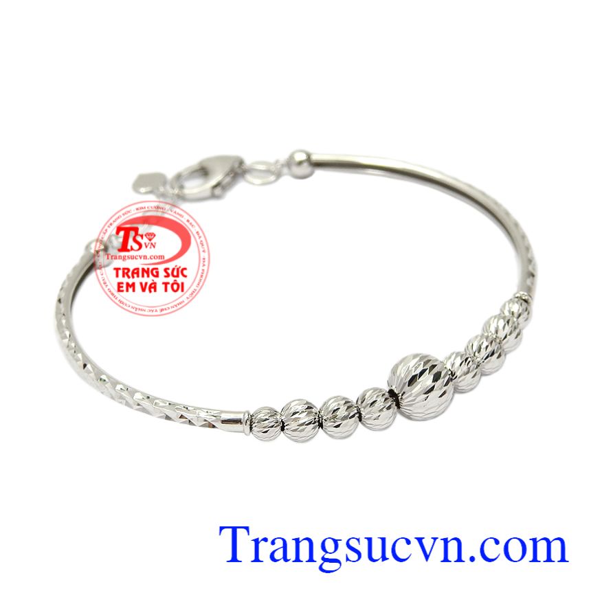 Vòng tay vàng trắng thời trang, Vòng tay vàng Vòng tay vàng trắng thời trang, Vòng tay vàng
