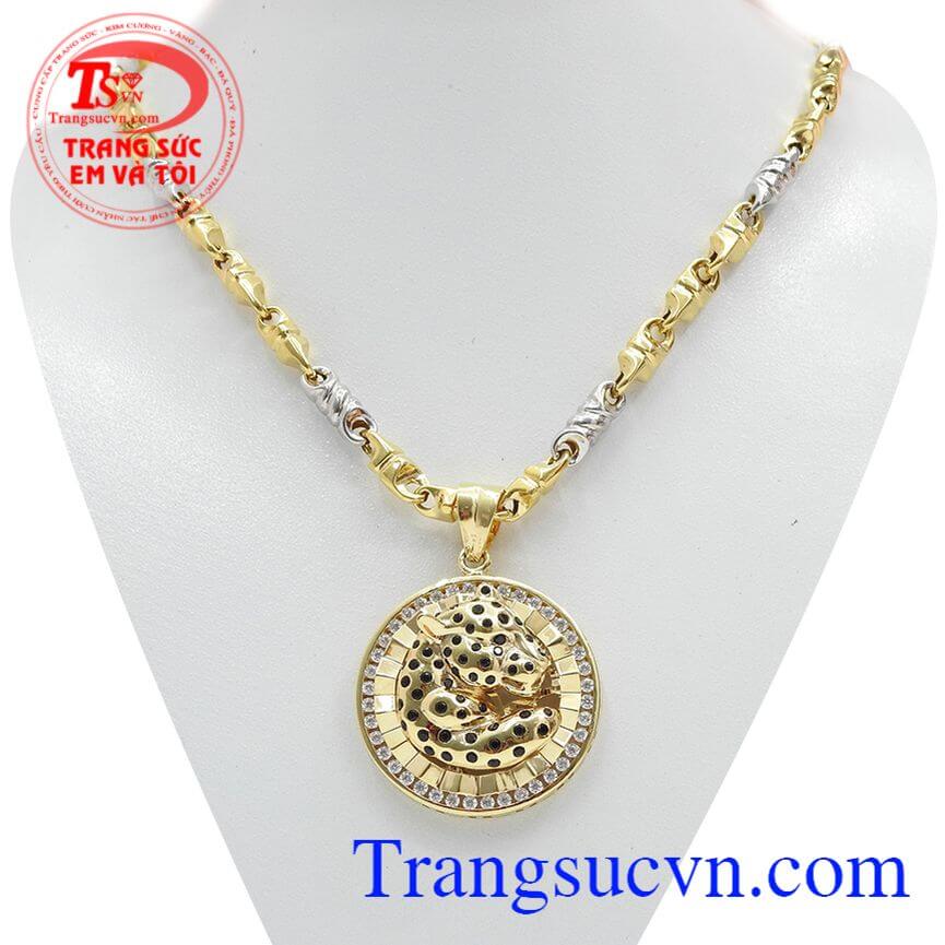 Bộ dây chuyền nam dũng mãnh, Bộ dây chuyền nam vàng tây, Bộ dây chuyền hợp thời trang dễ dàng kết hợp trang phục