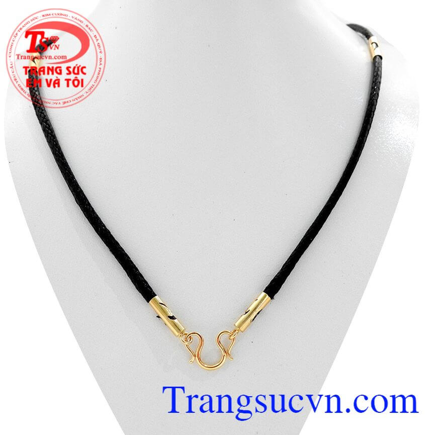 Dây da bọc vàng nam tính 18k, Dây da bền đẹp, Dây da dành cho nam