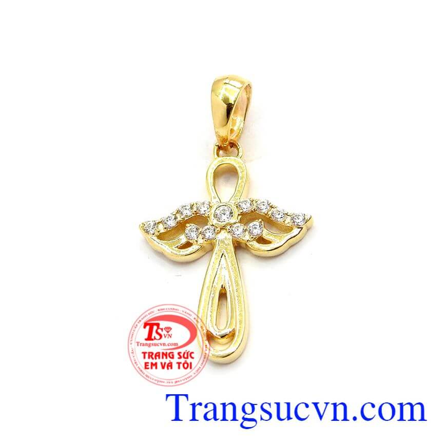 Mặt thánh giá cánh thiên thần, Mặt dây nữ, Mặt dây vàng tây.