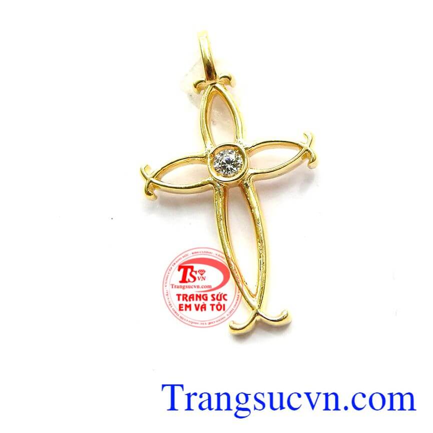 Mặt Thánh Giá tình yêu, mặt dây nữ thời trang, Mặt dây vàng tây.