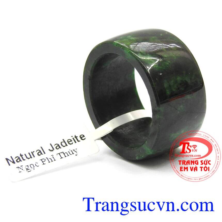 Nhẫn nam ngọc cẩm thạch may mắn, Nhẫn ngọc đẹp, Ngọc phỉ thúy.