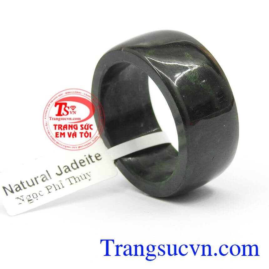Nhẫn nam ngọc jadeite cầu an, Nhẫn phỉ thúy đẹp, nhẫn ngọc.