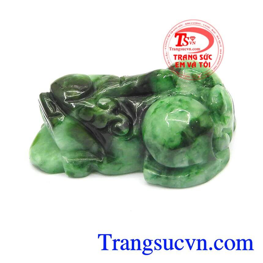 Tỳ hưu cẩm thạch an nhiên, tỳ hưu ngọc jadeite, tỳ hưu đẹp.