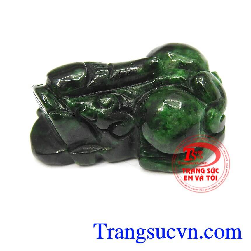 Tỳ hưu giữ của, tỳ hưu jadeite thiên nhiên, tỳ hưu ngọc bền đẹp.