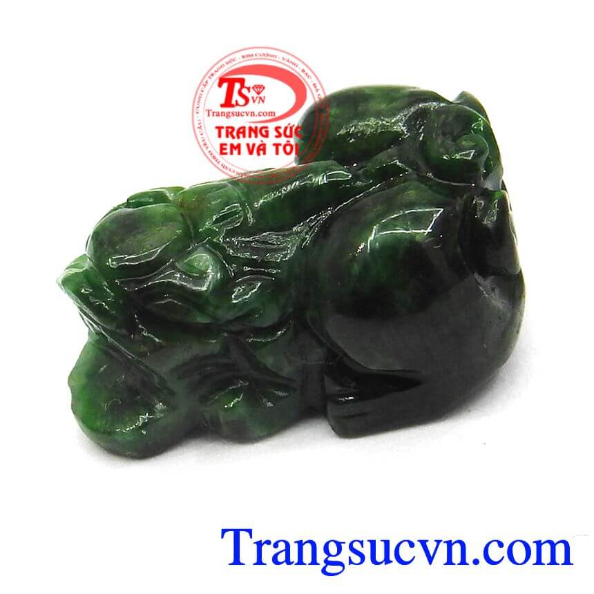 Tỳ hưu nhỏ ngọc cẩm thạch, Tỳ hưu đẹp, Tỳ hưu may mắn.