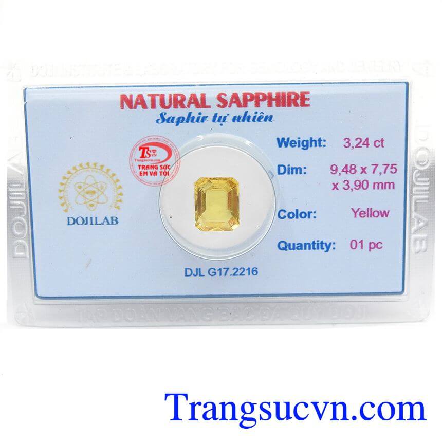 Viên Sapphire Vàng Tinh Tế, Sapphire vàng thiên nhiên cao cấp