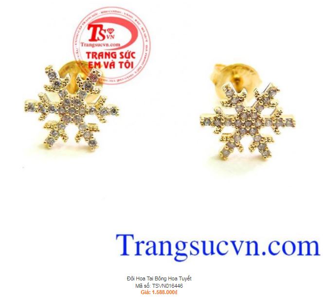 Hoa tai bông tuyết giáng sinh