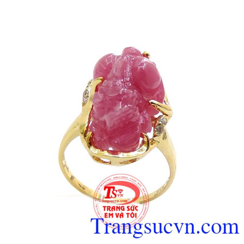 Nhẫn nữ tỳ hưu ruby mông cong, Nhẫn nữ tỳ hưu, nhẫn nữ đính đá đẳng cấp Nhẫn nữ tỳ hưu ruby mông cong, Nhẫn nữ tỳ hưu, nhẫn nữ đính đá đẳng cấp