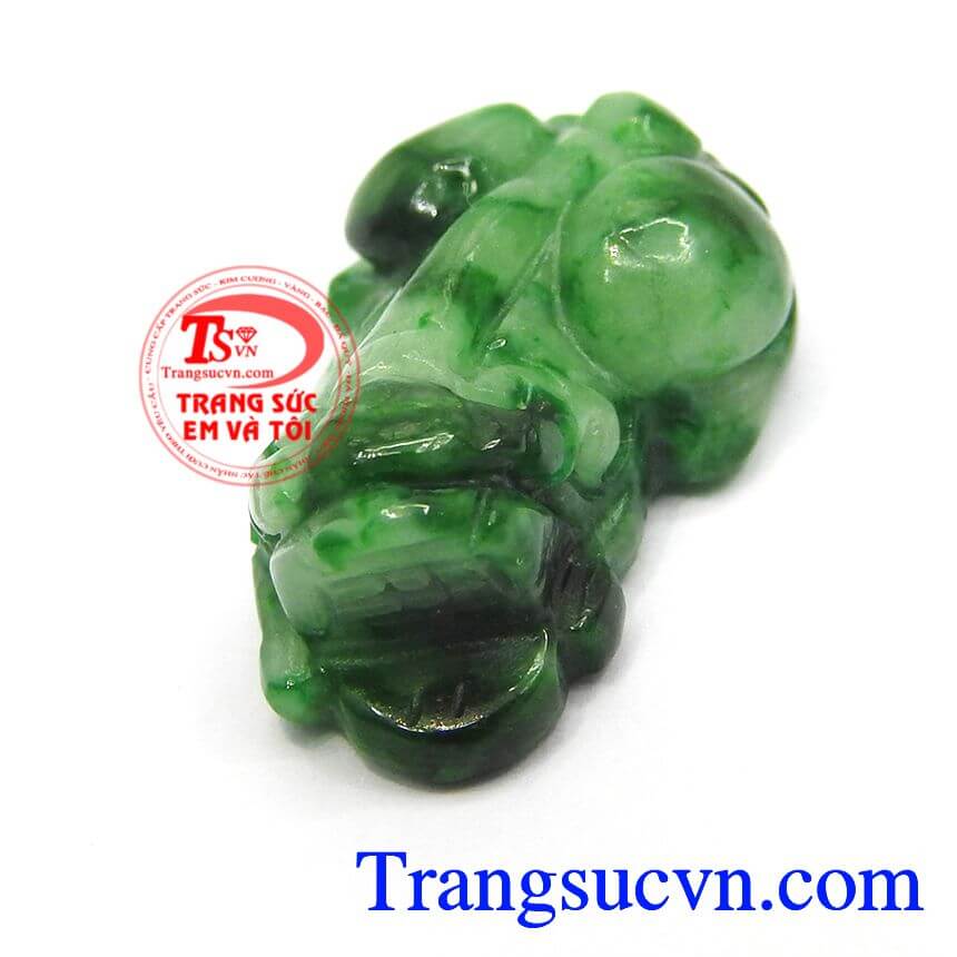 Cẩm thạch thiên nhiên tỳ hưu nhỏ, tỳ hưu ngọc đẹp, tỳ hưu màu xanh ngọc.