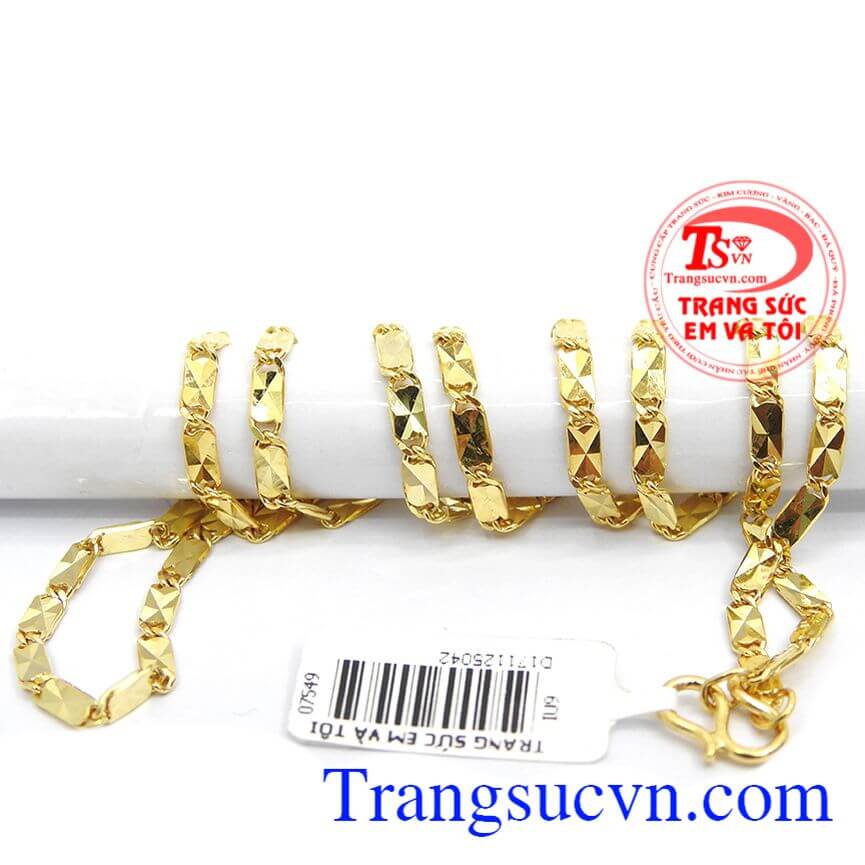 Dây chuyền vàng tây nữ, Dây chuyền vàng tây mềm mại, Dây chuyền vàng tây mang hơi hướng cổ điển nhưng không hề nhàm chán