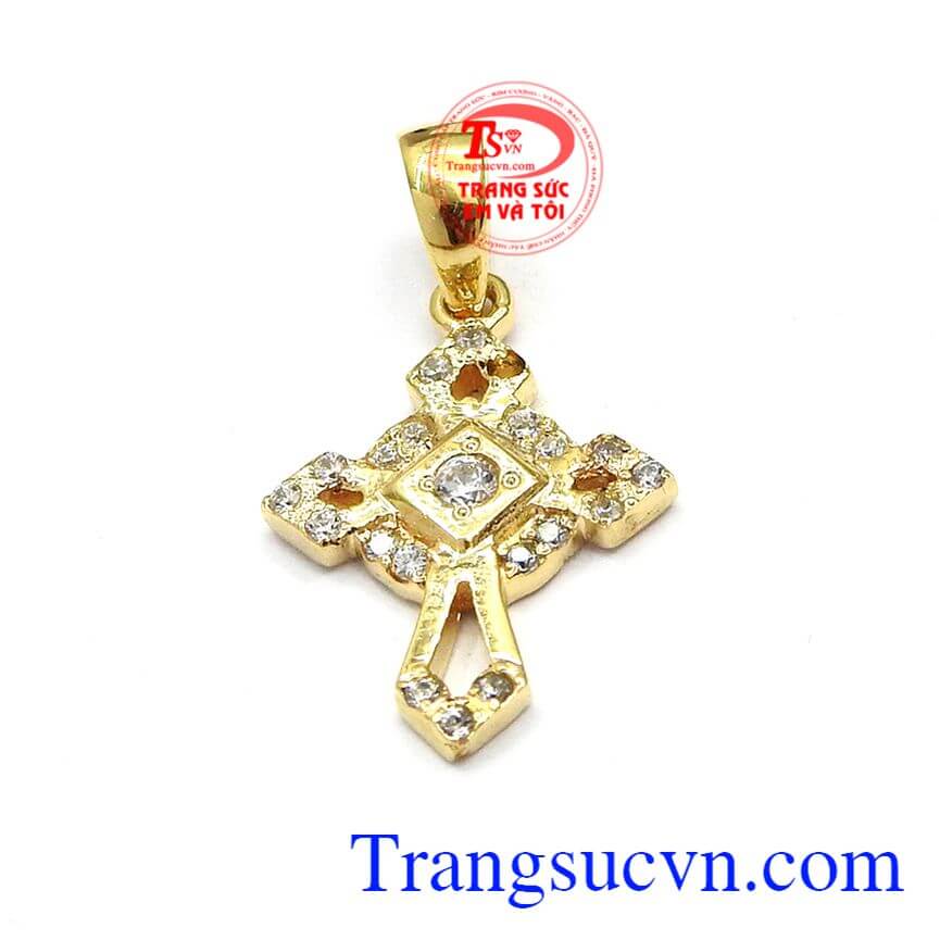 Mặt dây thánh giá vàng tây, Mặt dây công giáo, Mặt dây nữ.