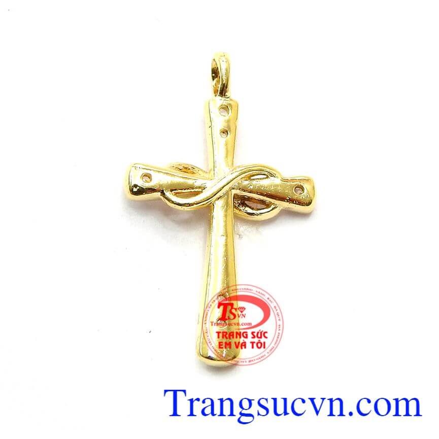 Mặt thập giá vàng, Mặt dây nữ thời trang, Mặt dây vàng 10k.