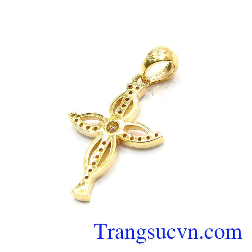 Mặt Thánh Gái Bình An, Mặt dây nữ, Mặt dây vàng 10k.