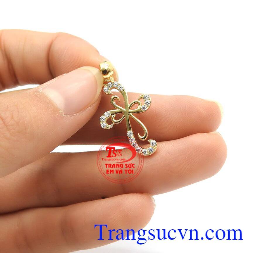 Mặt thánh giá vàng đeo cổ, Mặt dây vàng 10k, Mặt dây nữ thời trang.