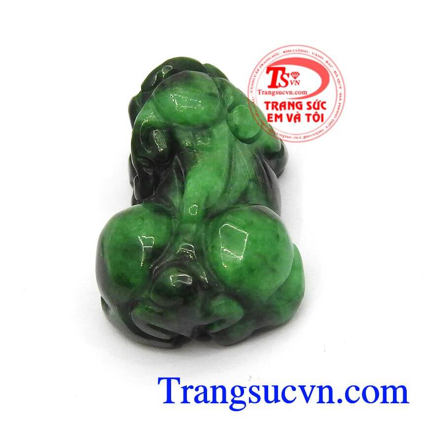 Tỳ hưu cẩm thạch tấn lộc, tỳ hưu phong thủy, tỳ hưu ngọc jadeite thiên nhiên.