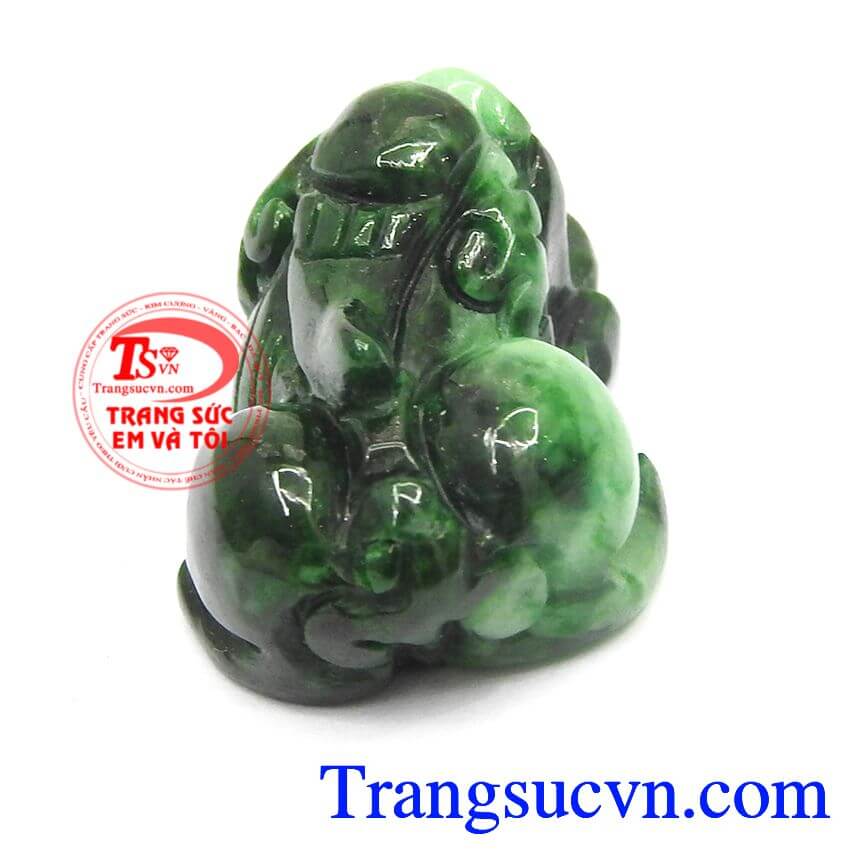 Tỳ hưu đá cẩm thạch thiên nhiên, tỳ hưu đẹp, tỳ hưu xanh ngọc.