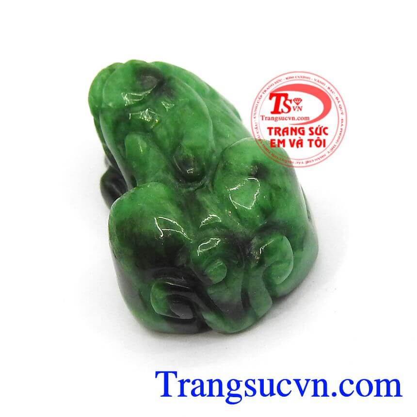 Tỳ hưu làm mặt dây, tỳ hưu ngọc cẩm thạch thiên nhiên, tỳ hưu ngọc bền đẹp.