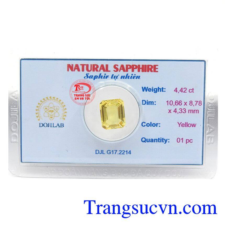 Viên Sapphire Vàng Ép Vỉ Đẹp, Sapphire thiên nhiên vàng đẹp