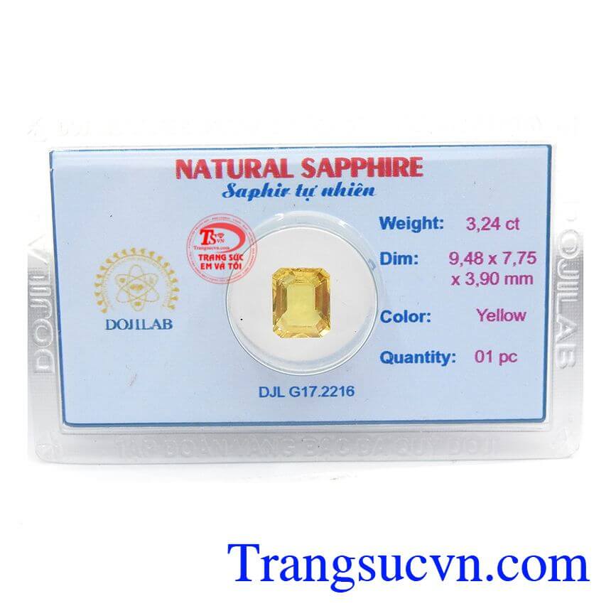 Viên Sapphire Vàng Tinh Tế, Sapphire vàng thiên nhiên cao cấp