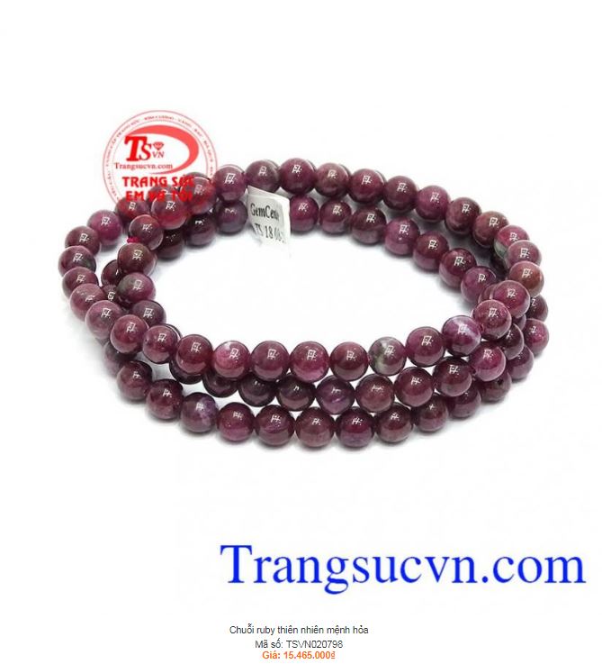 Chuỗi tay ruby hợp mệnh