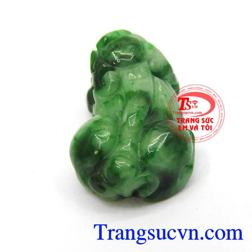 Cẩm thạch thiên nhiên tỳ hưu nhỏ, tỳ hưu ngọc đẹp, tỳ hưu màu xanh ngọc.